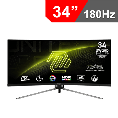 [3440 x 1440] MSI MAG 345CQR Curved Gaming Monitor